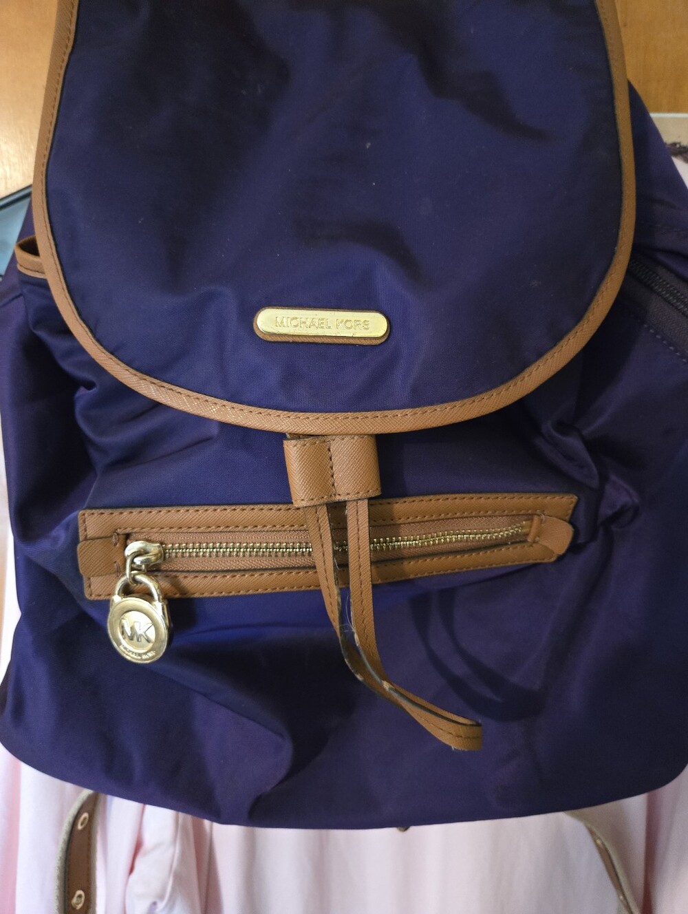 Michael Kors Kempton Purple Nylon Backpack Bag